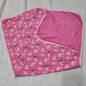 KicKee Pants blanket Dream Pink Hey Diddle Diddle print‎ Viscose Bamboo 38x28